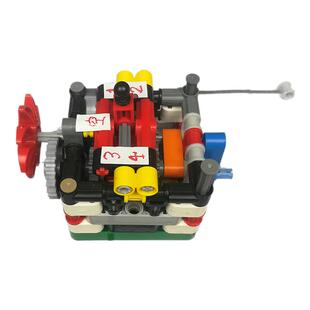 拼装积木变速箱2档4档齿轮传动MOC机械齿轮组模型科教益智