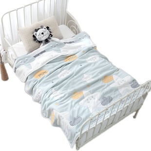 儿童纱布被秋冬加厚10层纯棉童被婴儿宝宝男女孩盖毯卡通包邮春秋