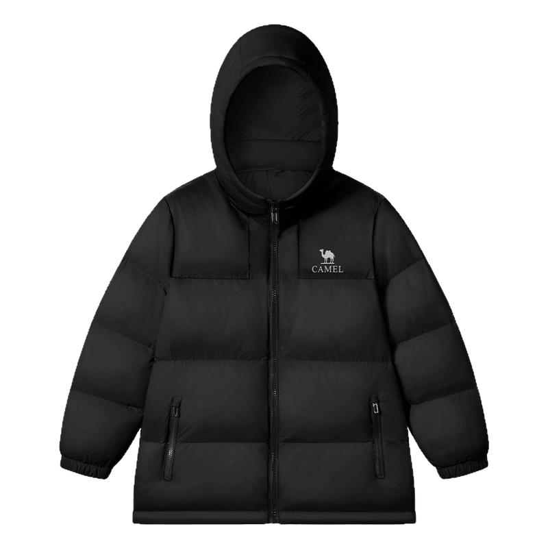 小骆驼儿童羽绒服连帽90绒保暖加厚面包服中大童男女童外套青少年