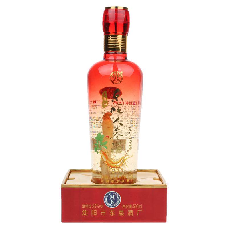 东旺m642度500ml*6瓶东北人参酒