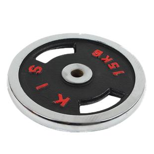 手抓片黑底红字小孔杠铃片5kg7.5 10 15 20公斤哑铃片电镀盘配重
