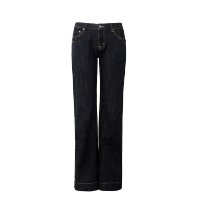 SMIIILE西部黑色复古微喇牛仔裤