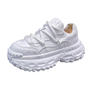 男鞋老爹鞋男厚底冬季新款时尚百搭内增高小白鞋个性潮流软底鞋子