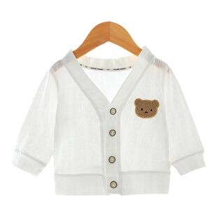 婴儿衣服夏季薄款儿童纯棉开衫宝宝防晒衣新生儿夏装超薄外套透气