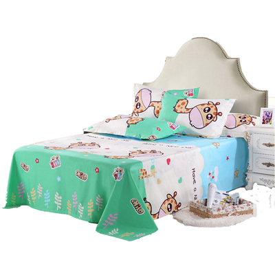 定做小清新卡通全棉学生床单