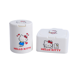 可爱卡通多功能杂物盒棉签药品收纳家用桌面收纳盒弹窗式化妆棉盒