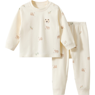 婴儿内衣套装春秋男童女童薄款纯棉儿童打底分体衣服宝宝秋衣秋裤