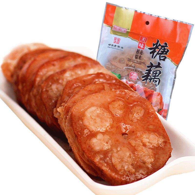 津津桂花藕糯米老字号蜜汁莲藕熟食苏州特产即食桂花糖藕250g×2