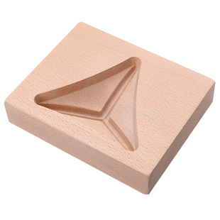 三角形糖包制作器木制糍粑糕点清明粿模具做馒头捏包子辅食小工具