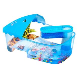 乌龟缸带晒台爬台别墅家用巴西龟草龟饲养箱养龟专用龟盆客厅鱼缸