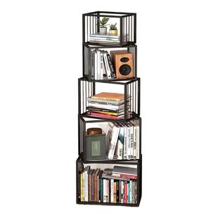 铁艺书架创意网红角落立式转角落地置物架简约现代家用异形书柜