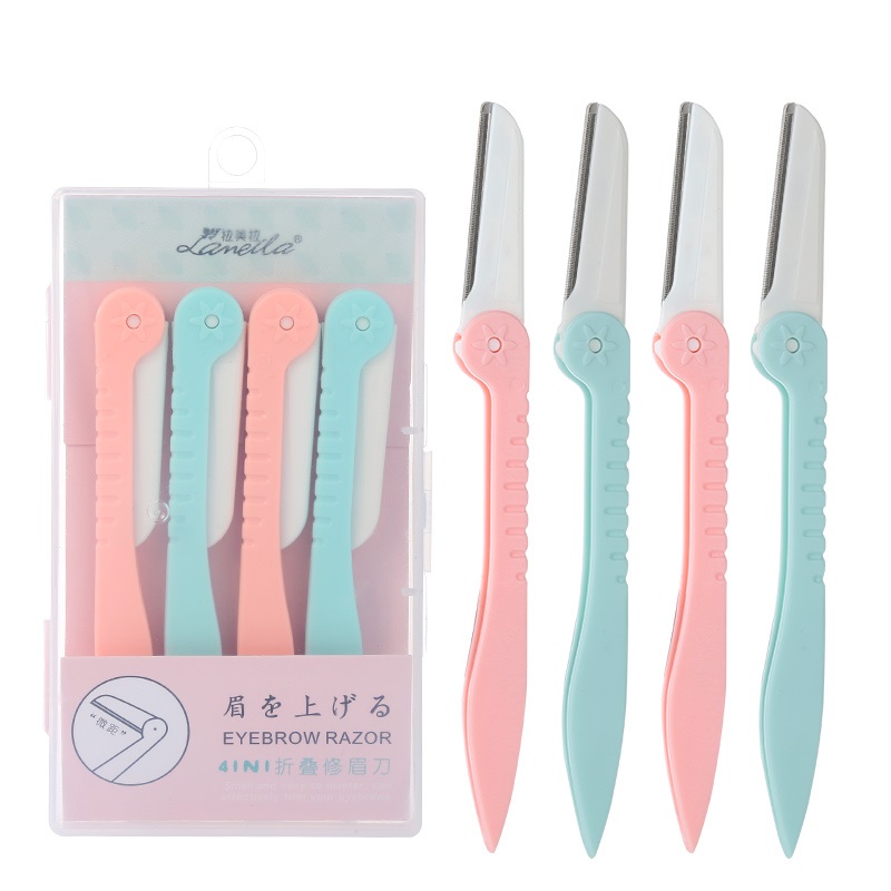 修眉刀女初学者安全型新手眉毛修剪全套装神器小刀片刮眉刀折叠式
