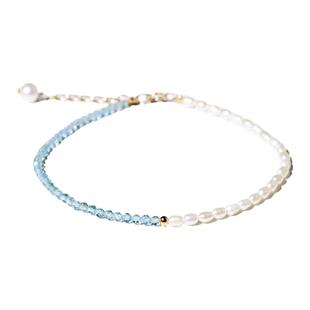 珍珠手链女生磷灰石珠子轻奢小众精致小米珠散珠秋冬淡水珍珠手串