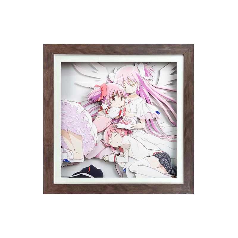 魔法少女小圆装饰画立体画纸艺画