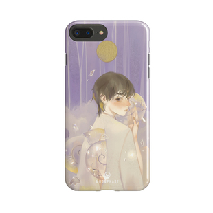 猫泽之岛原创月相紫色少年适用iPhonexr苹果手机壳xs硅胶7/8p软壳