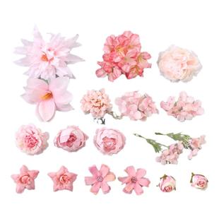 仿真花材料包 diy手工材料古风头饰配件簪花学士帽装饰假花绢花