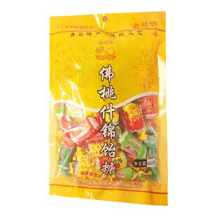 青岛特产佛桃牌高粱饴传统拉丝高粱饴老字号400g六种口味混合