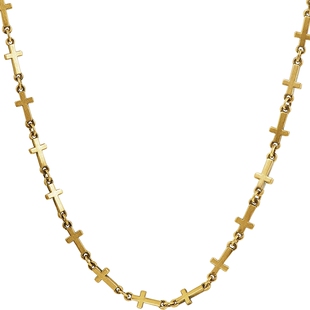 MONOLOGUE独白链金主义复古黄金足金十字拼接项链情人节礼物