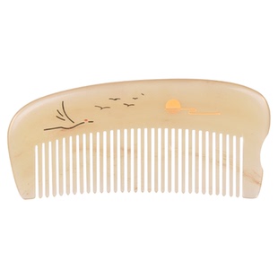 谭木匠正品升级款天然羊角梳仙羽按摩经络梳女士蓬松护发梳可定制
