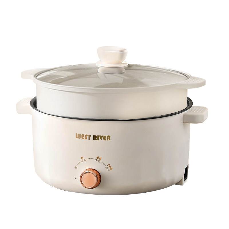 德国全自动电煮锅多功能电炒锅家用宿舍蒸煮一体电火锅蒸锅烹饪锅