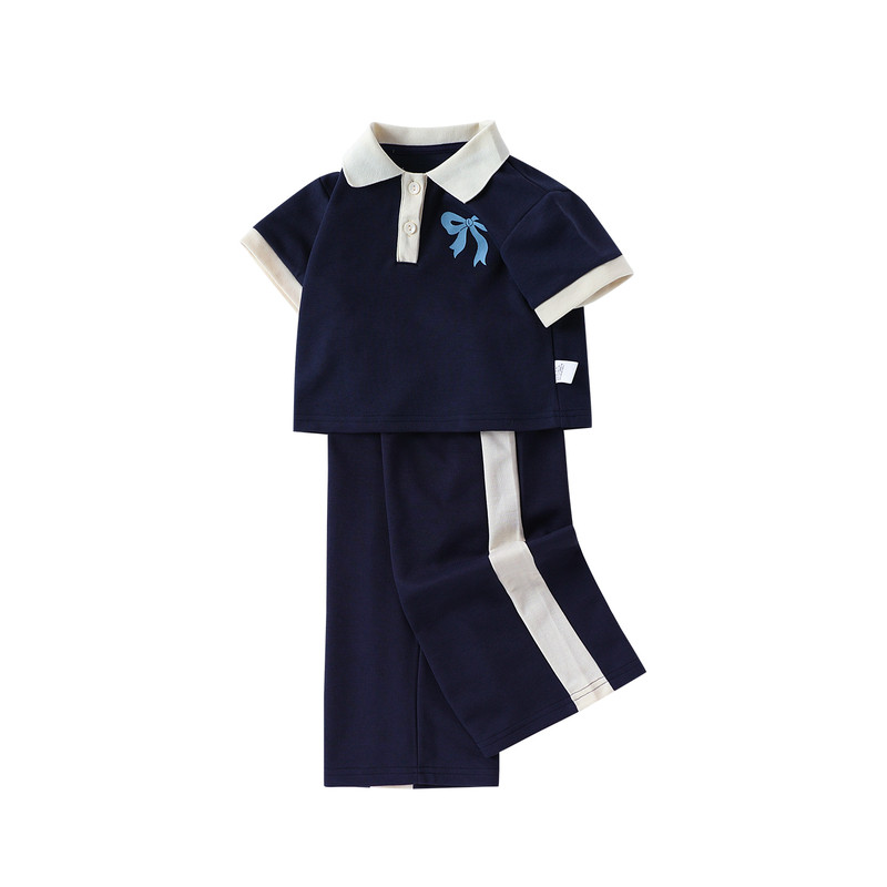 女童套装2026夏季新款儿童运动休闲两件套宝宝小童短袖阔腿裤女孩