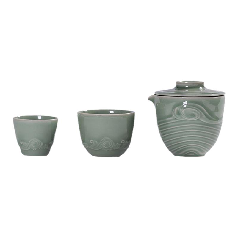 【官方正品】旅行茶具一壶两杯