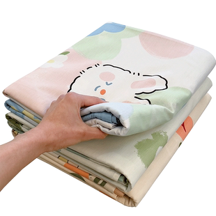 ins风加厚纯棉床单单件100全棉1.5m学生宿舍单人双人儿童棉布被单