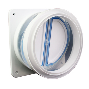 烟道止回阀厨房专用单向阀160排气排烟管道双开扇油烟机可防串味