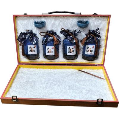 4瓶木盒礼品小米黄酒陈酿老酒纯送人河南南阳邓州刘集土特产宛邓