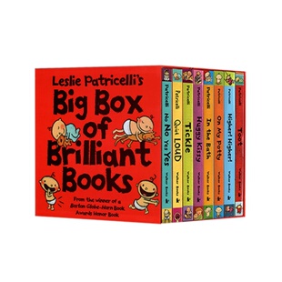 小毛孩系列 8册礼盒装Leslie Patricelli's Big Box of Brilliant Books 一根毛脏小孩 撕不烂纸板书行为习惯培养情绪管理生活认知