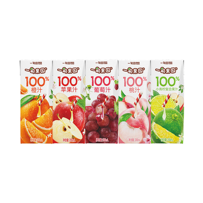 一甸果园100%葡萄汁200mL*10盒