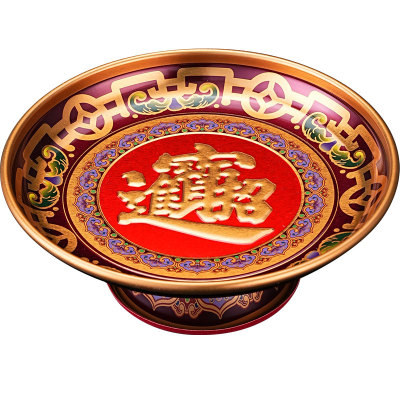 供果果盘合金观音财神佛前供盘