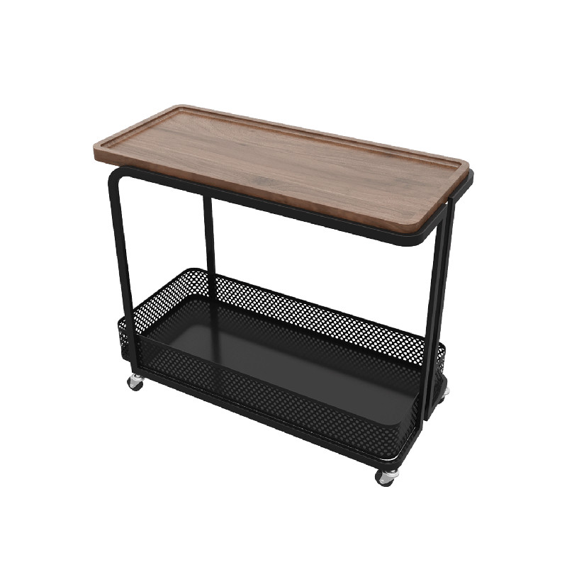 法式中古风客厅可移动轻奢高级感小推车边几床头复古置物架小茶几