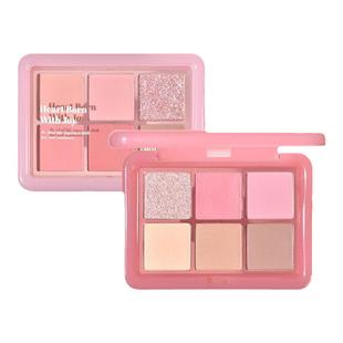 HOLD LIVE小粉冻眼影盘六色大地色橘棕眼影平价高光腮红修容一体