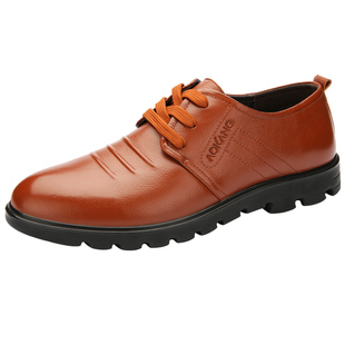 奥康男鞋真皮2025秋冬季加绒保暖男士休闲棉皮鞋防滑软底皮鞋男