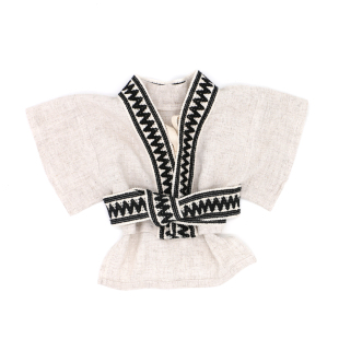 GiocoGiochi宠物原创春夏薄款中国风棉麻汉服小衣泰迪纯棉浴衣