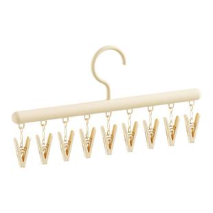 多夹子晾衣架家用阳台晾晒袜子夹衣柜收纳神器无痕防风内衣裤挂杆