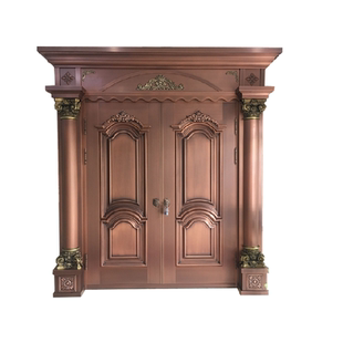 别墅大门入户门纯铜进户铜门农村自建别墅新中式双开门甲级铜门