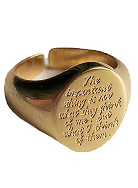 S925银印章戒指杀死伊芙同款女