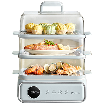 小熊电蒸锅不锈钢蒸涮一体