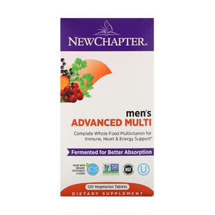 New Chapter新章Men男性Advanced复合综合维生素120粒装每日2粒