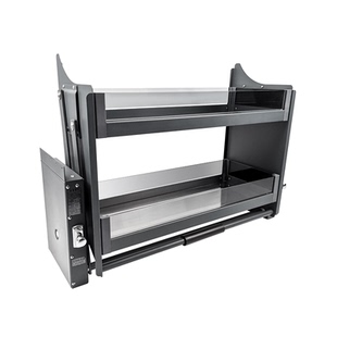 厨房吊柜升降调味拉篮下拉式橱柜上柜升降机缓冲开门式调料置物架