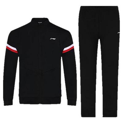 Lining/李宁正品羽毛球系列男女同款针织舒适训练运动套装AWES001