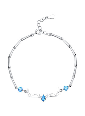 顺庆银楼S925银一鹿有你手链女款