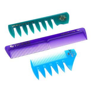现货TWO FACE COMB 双面理发馆 手工梳子 油头飞机头背头 纹理梳