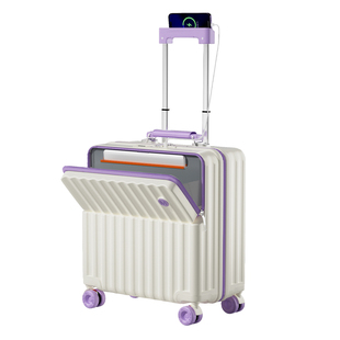 前开口小型行李箱20寸儿童女孩短途旅行箱超轻便登机箱18寸拉杆箱