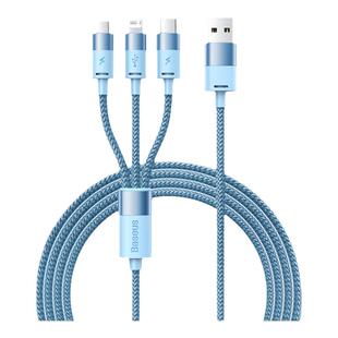 倍思数据线三合一充电器线车载一拖三快充三头适用苹果16华为安卓Typec一拖二17pro手机三线合一多功能充电线