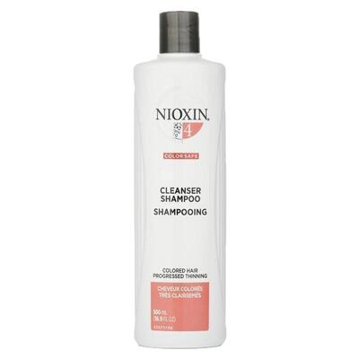 NIOXIN丽康丝-洁净系统4号洗发露洗发水稀薄头发染色后修复 500ml