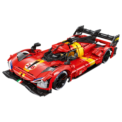 【顺丰包邮】异启积木法拉利勒芒赛车积木勒芒车模玩具适用于乐高