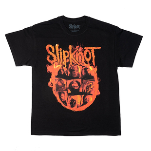 正版Slipknot-F活结乐队美式复古vintage重金属摇滚短袖T恤现行版